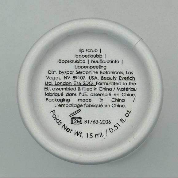 Seraphine Botanicals Sugar and Lemon Moisturizing Lip Scrub 15ml 0.51 fl… - Picture 2 of 2